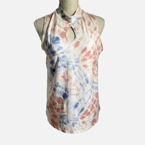 Eye Candy Pink Blue Tie Dye Tank Junior’s Size XL